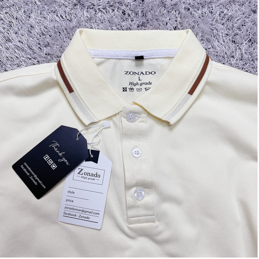 Áo polo nam cao cấp cổ viền, áo thun nam ngắn tay bo viền năng động,co dãn thoải mái khi vận động | BigBuy360 - bigbuy360.vn