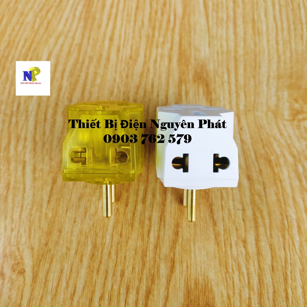 Phích Cắm Nối 3 Có Ổ Đa Năng - Nhựa PC Chống Cháy 10A - 250v