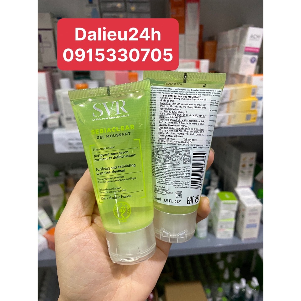 Sữa Rửa Mặt SVR Sebiaclear Gel Moussant dành choa da dầu mụn