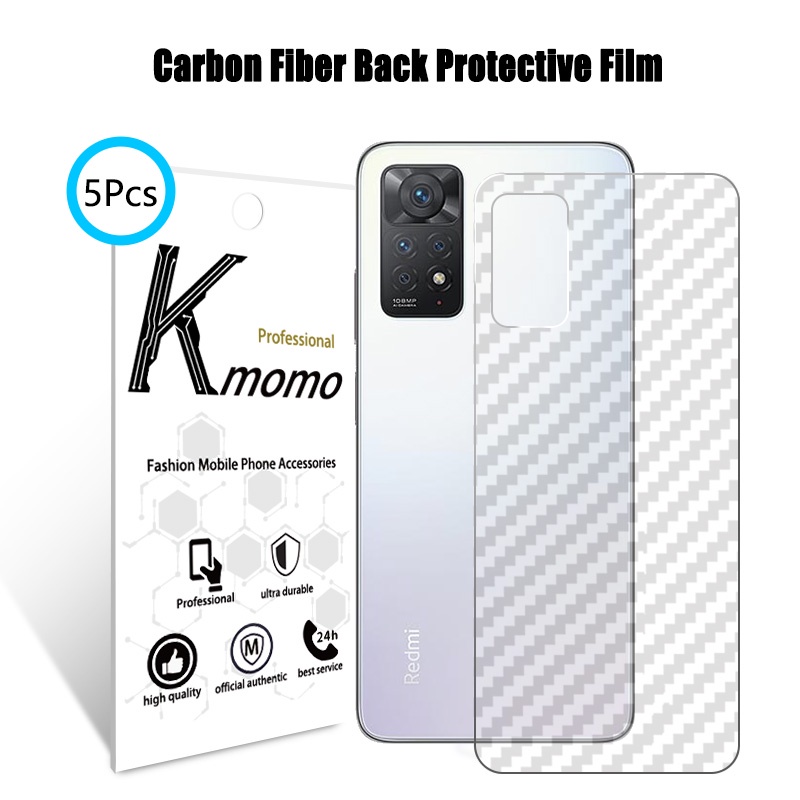 5 Miếng dán mặt lưng cacbon cho Xiaomi Redmi Chống Bám Vân Tay bảo vệ Note 11 Pro 5G 11s 10C 10 2022 10s 9 9A 9s 9C 9T 8 8A 7 7A