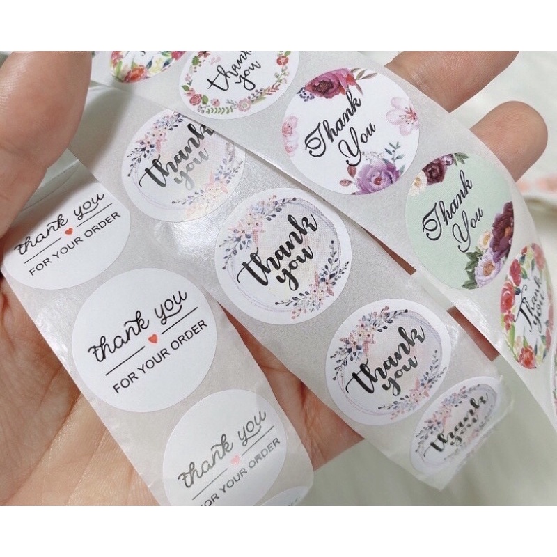 1k 10 sticker thank you siêu đẹp