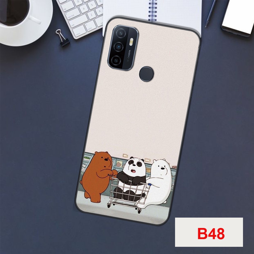 ỐP LƯNG OPPO A53 HÌNH 2 CHÚ GẤU TRẮNG SIÊU DỄ THƯƠNG