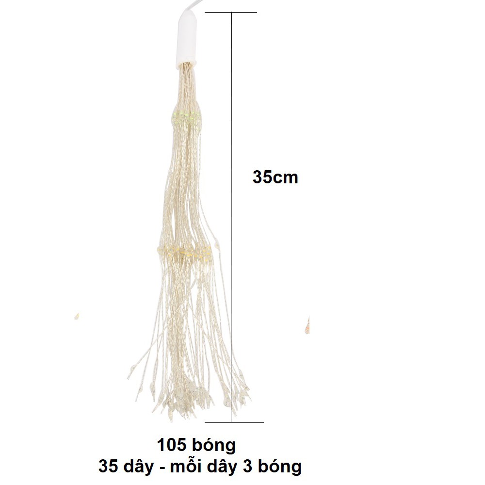 (HCM) - Dây Đèn Led Trang Trí Hoa Bồ Công Anh Màu Vàng Nắng Và Nhiều Màu 8 Chế Độ Chớp Nháy Cắm Điện 220V