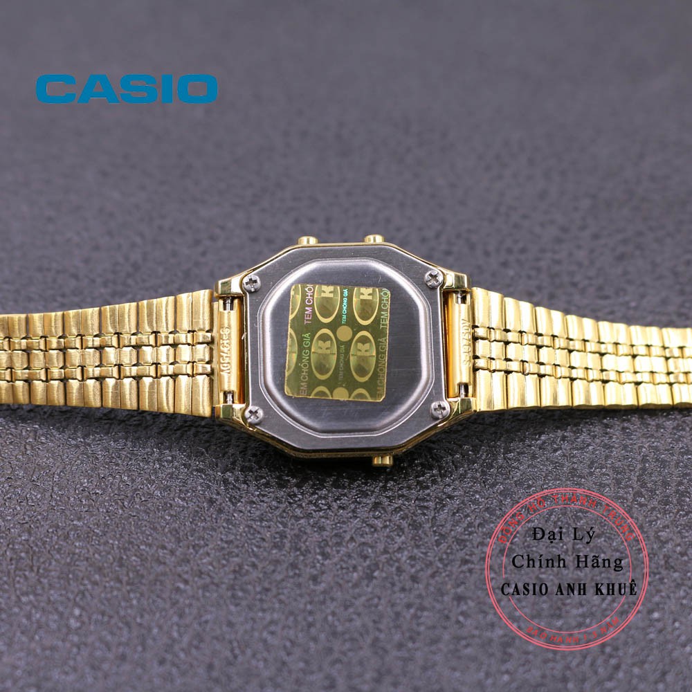 Đồng hồ điện tử nữ Casio Vintage LA680WGA-1BDF dây kim loại