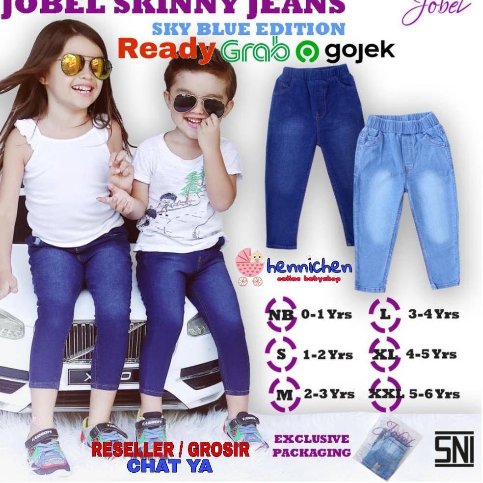 Miki ngay lập tức... Bộ 2 Quần Jean Dáng Ôm Màu Xanh Dương Thời Trang Cho Bé 0-5 Tuổi 06