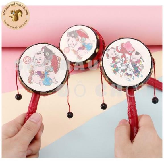 Đồ chơi cho bé trống lắc nhạc cụ dân gian bằng chất liệu nhựa an toàn Sóc Nâu G26