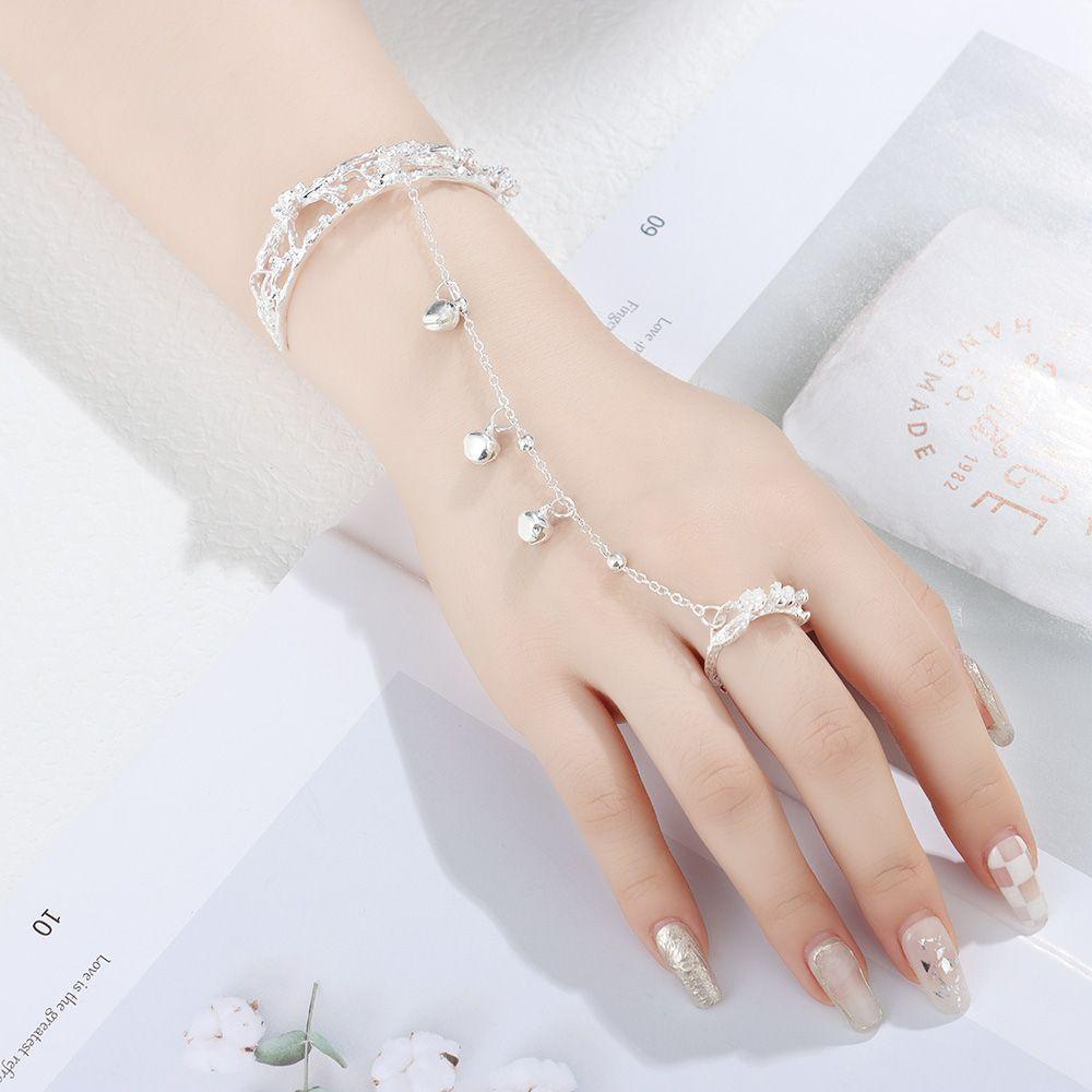 Vòng Tay Kèm Nhẫn Hình Bướm Phong Cách Trung Hoa Sáng Tạo Cho Nữ