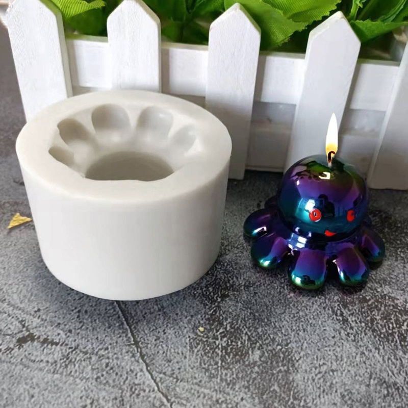 Khuôn Silicone Làm Xà Phòng Hình Bạch Tuộc