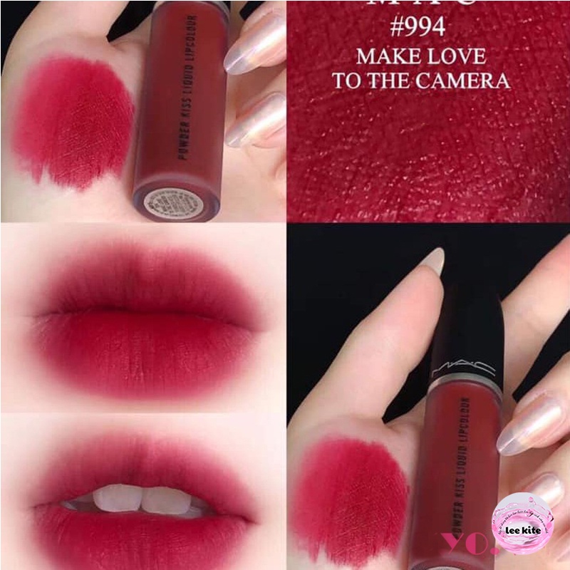 Son Kem Lì MAC 994 Make Love To The Camera Đỏ Rượu - Powder Kiss Liquid