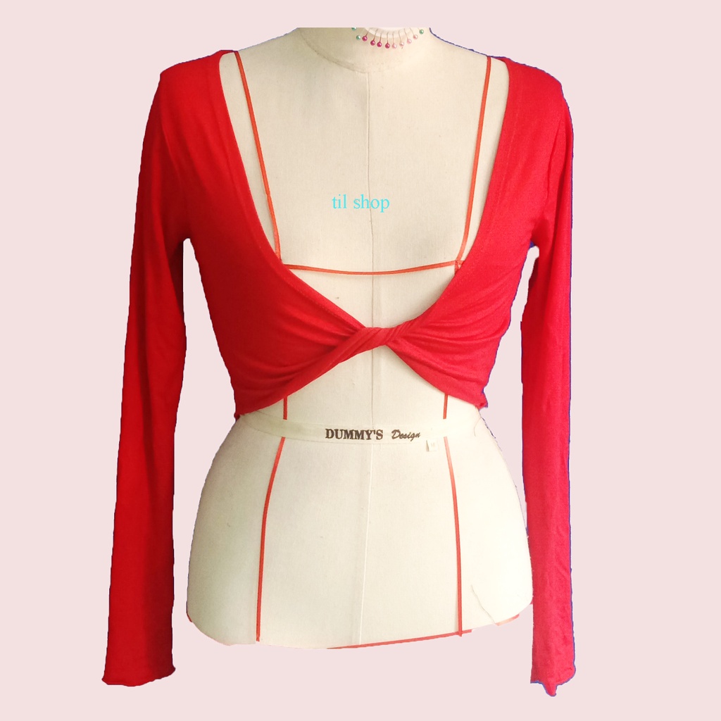 ÁO XOẮN NGỰC CROPTOP ÔM SANG CHẢNH GỢI CẢM -TIL SHOP