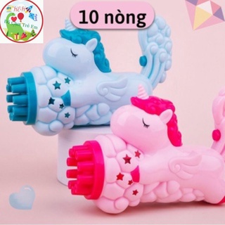 Đồ chơi súng bắn bong bóng - bắn bong bóng xà phòng hình sư tử 10 nòng.