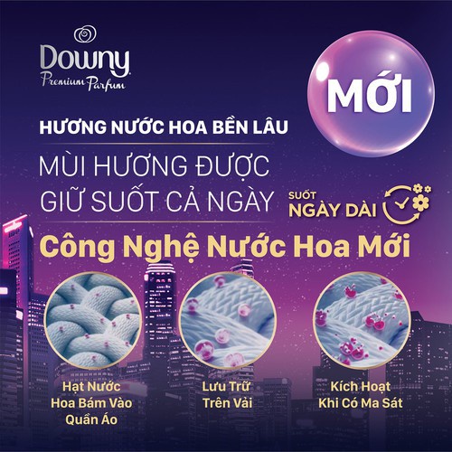 [Nguyên thùng] Combo 4 túi Nước xả vải Downy Huyền bí (Đen) túi 3.5L X4