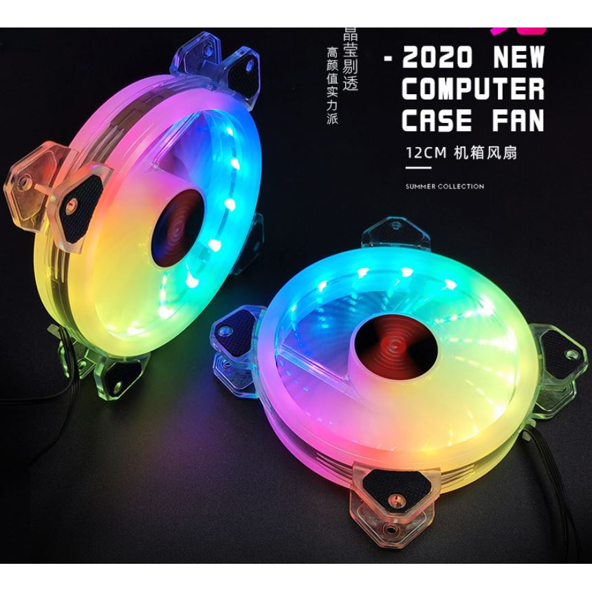 Quạt Tản Nhiệt, Fan Led RGB Coolmoon X2, 16 Triệu Màu, 366 Hiệu Ứng - Đồng Bộ Hub