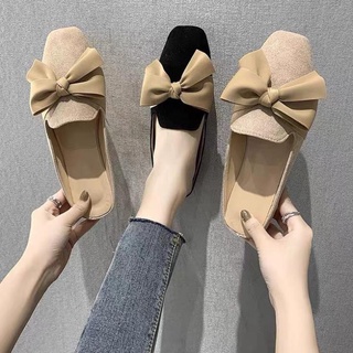 Sục Nữ Da Lộn Nơ Lụa Phong Cách Tiểu Thư
