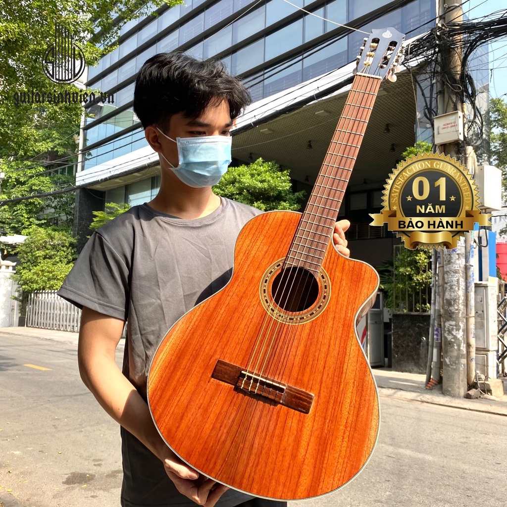 Đàn Guitar Classic Gỗ Nguyên Miếng Full Gỗ Hồng Đào Chất Lượng - HOT NHẤT - Đàn Guitar Giá Sinh Viên -  SV-FC2