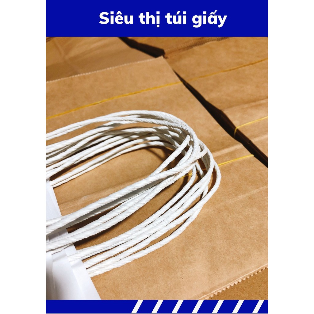 QUAI TÚI GIẤY KRAFT MÀU TRẮNG