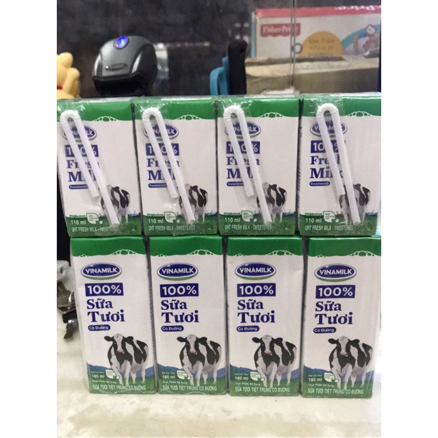 Thùng sữa tươi Vinamilk 100% 110ml date mới