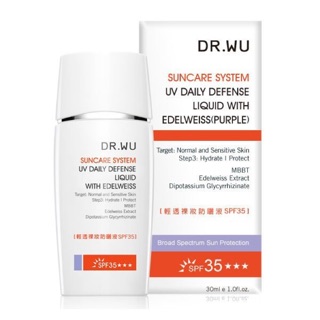 Kem chống nắng Dr.Wu UV daily defense liquid with edelweiss