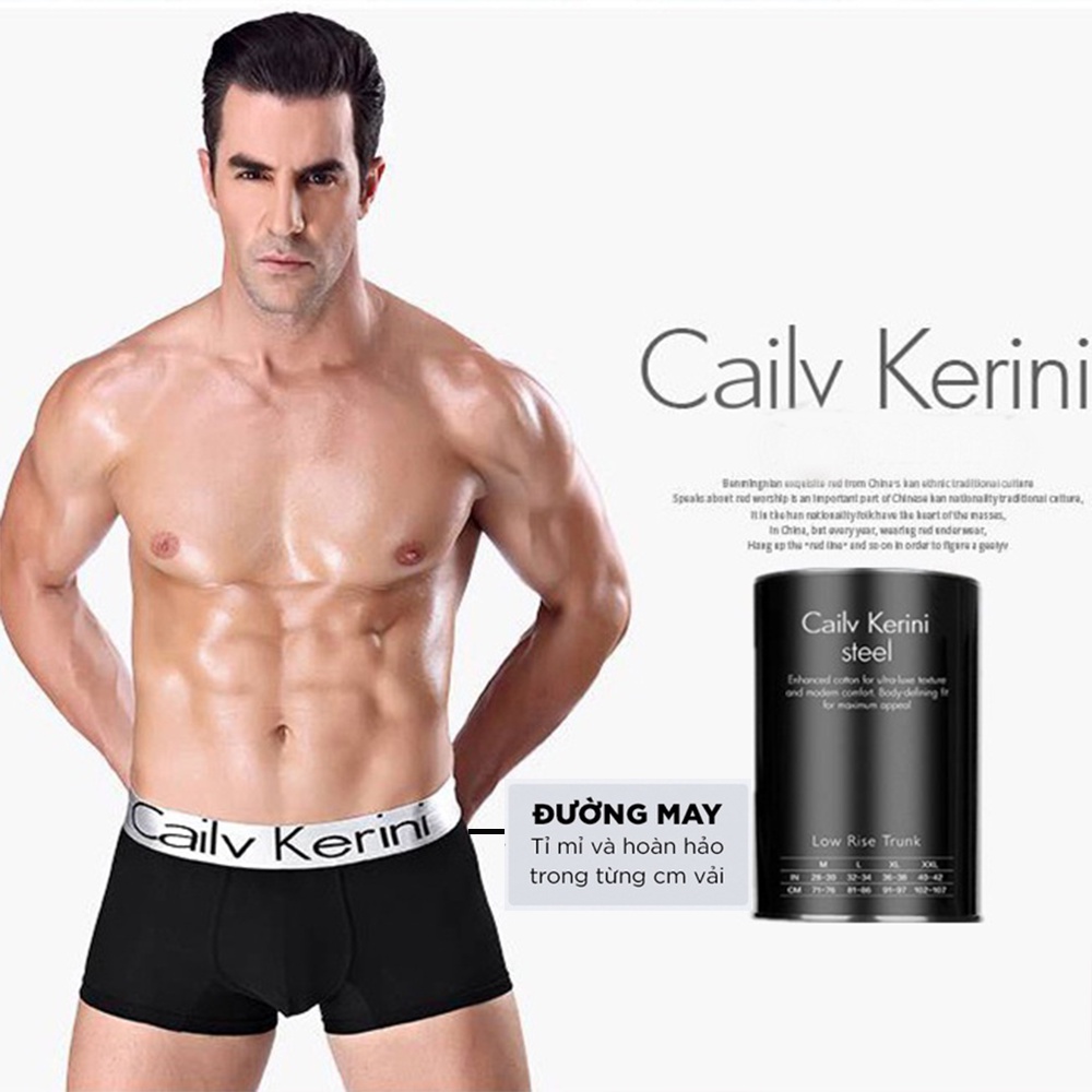 Quần Lót Nam Boxer Cotton Co dãn 4 chiều, Quần Sịp Nam Đùi Cao Cấp Thoáng Khí