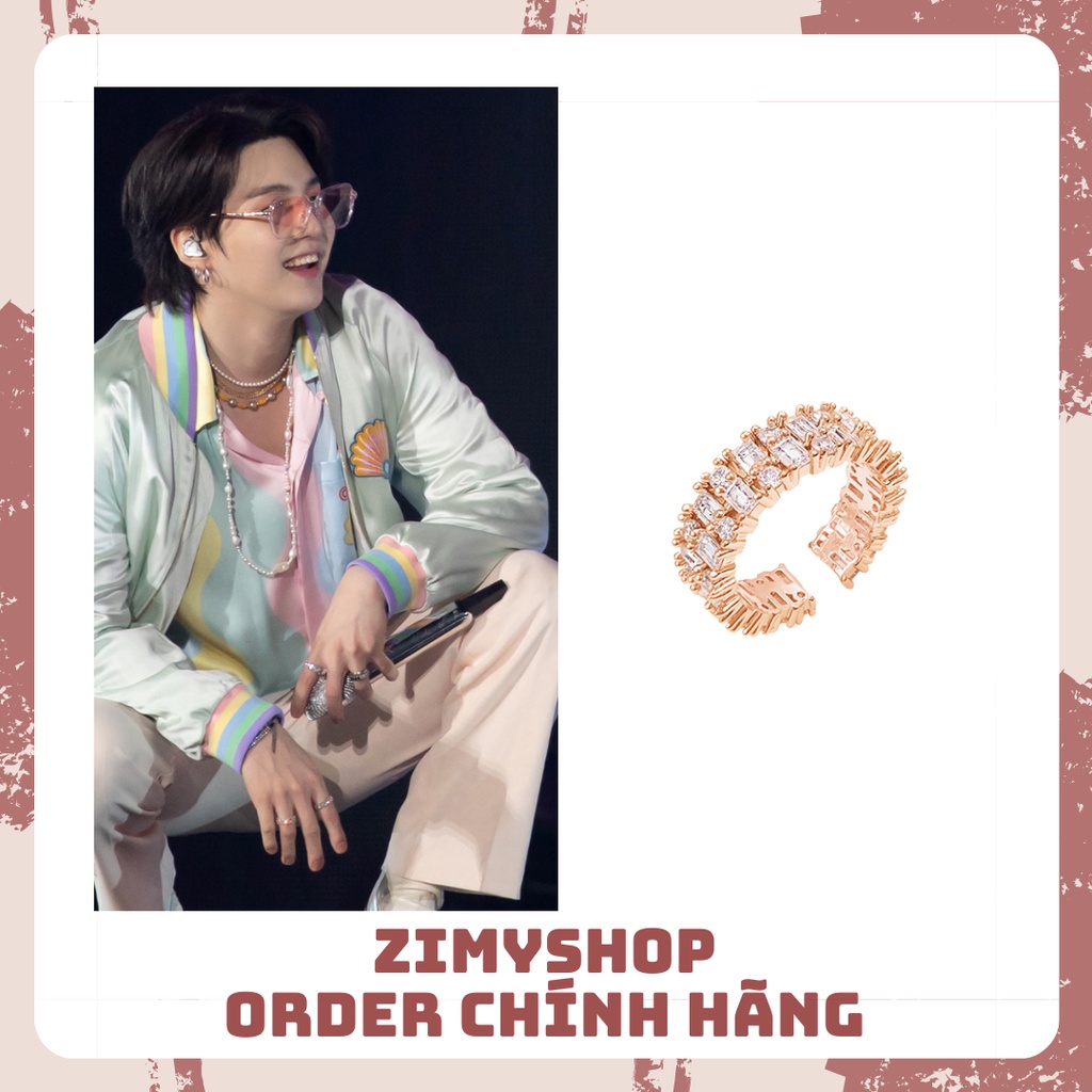 CHÍNH HÃNG NHẪN TWINKLE BLING SUGA BTS PTD SEOUL CONCERT