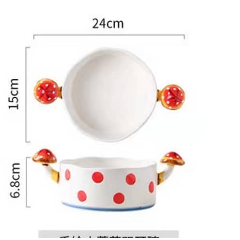 Sét bát đĩa nấm đỏ cực xinh yêu