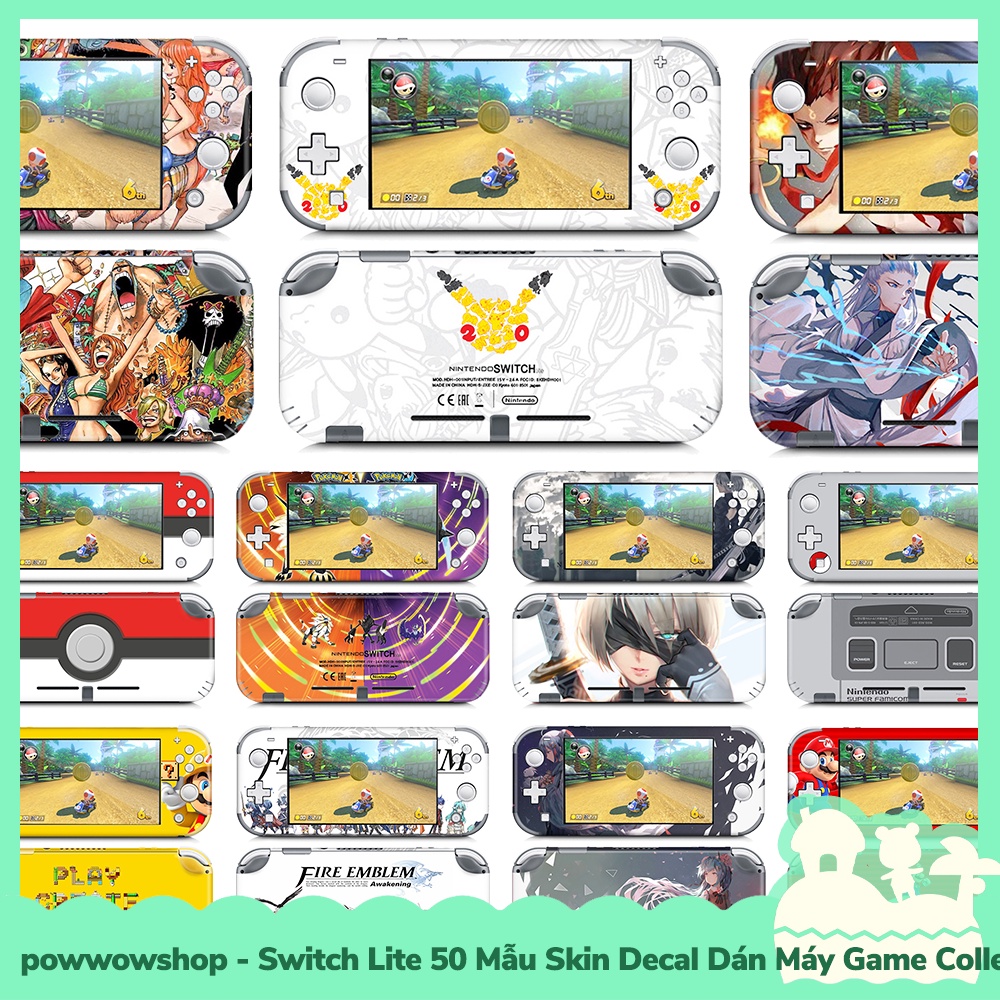 Switch Lite 50 Mẫu Skin Decal Dán Máy Game Cầm Tay Nintendo Switch Lite Phong Cách Nin Gaming Wolrd