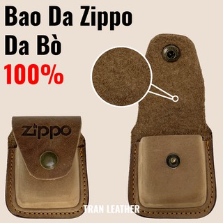 Bao da zippo - tran leather