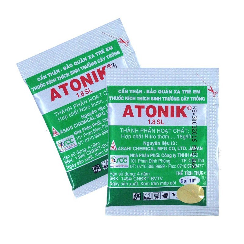 Gói 10ML Phân bón lá ATONIK - chất kích thích sinh trưởng kích nảy mầm, ra rễ mạnh, đẻ nhánh nhiều