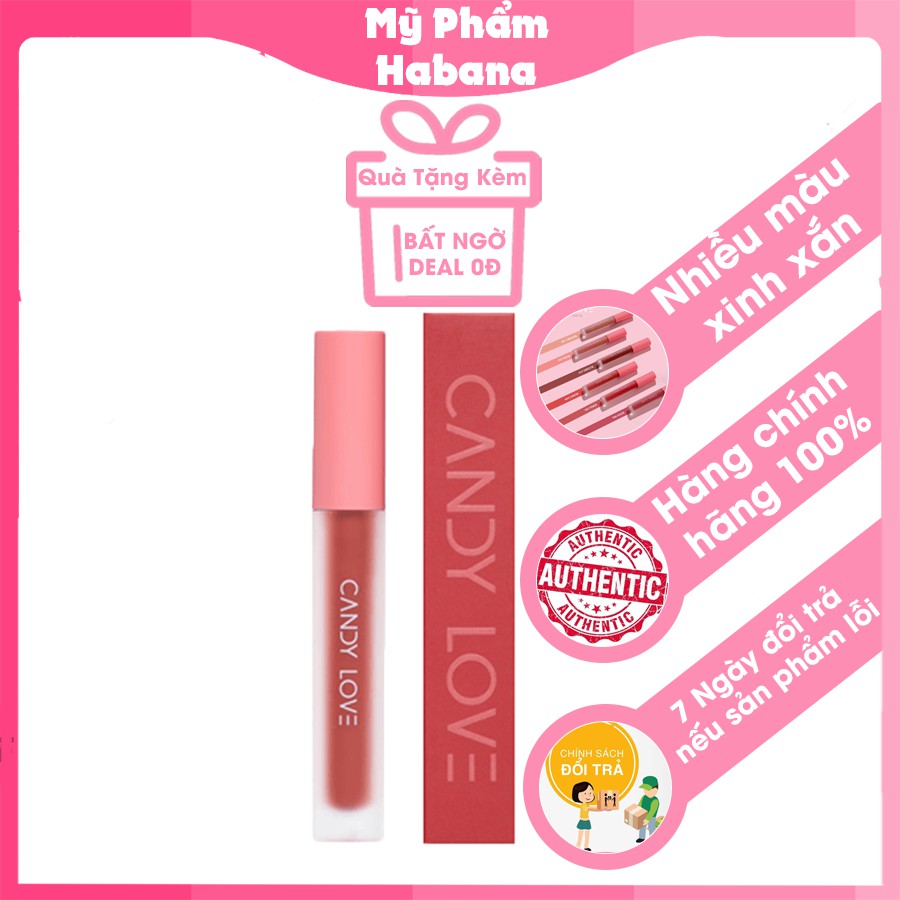 SON KEM NHUNG LÌ CANDY LOVE NGỌC TRINH - Chất lì, khó trôi, không chì giúp môi mềm mịn tự nhiên | BigBuy360 - bigbuy360.vn