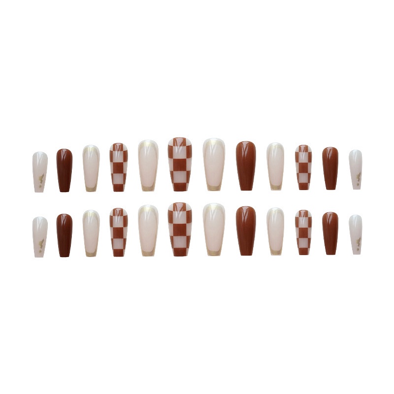 bộ 24 móng tay giả thời trang thiết kế sang chảnh Jojo Y6 móng giả nailbox rẻ đẹp kèm keo gắn chống thấm nước tự gắn