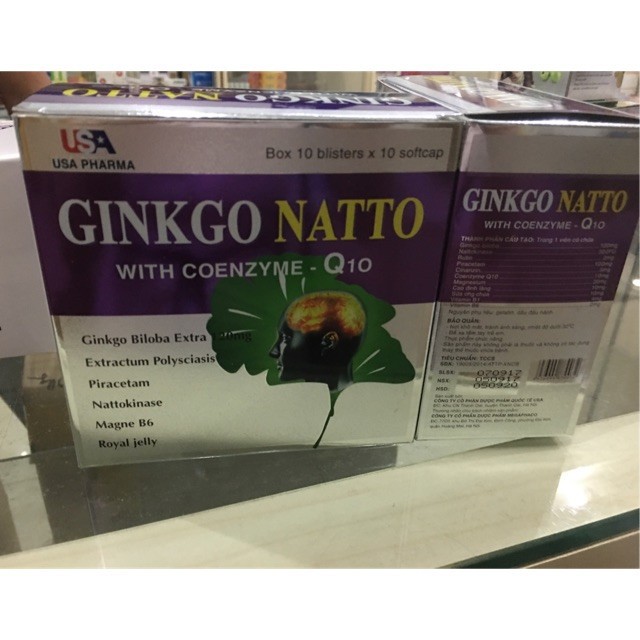 HOẠT HUYẾT DƯỠNG NÃO GINKGO NATTO WITH COENZYM Q10 - GIÚP BỔ SUNG DƯỠNG CHẤT CHO NÃO - TĂNG CƯỜNG TUẦN HOÀN MÁU NÃO