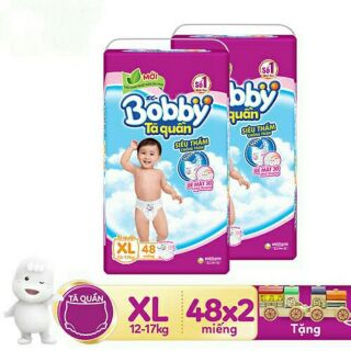 Combo 2 gói tã quần bobby l54/xl48/xxl44