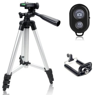 Bộ 1 Tripod TF-3110 và 1 Giá đỡ điện thoại và 1 Remote (Đen)