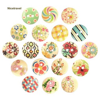 Bộ 100 cúc áo gỗ 2 lỗ nhiều màu sắc