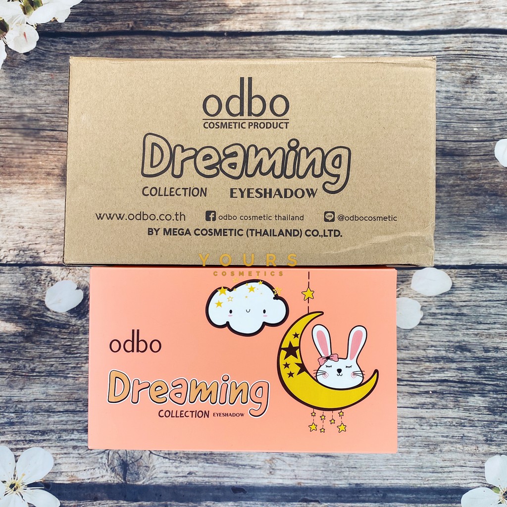 [Auth Thái] Bảng Phấn Mắt Odbo Dreaming Có Nhũ Tông Hồng Cam Gạch OD224 No.01