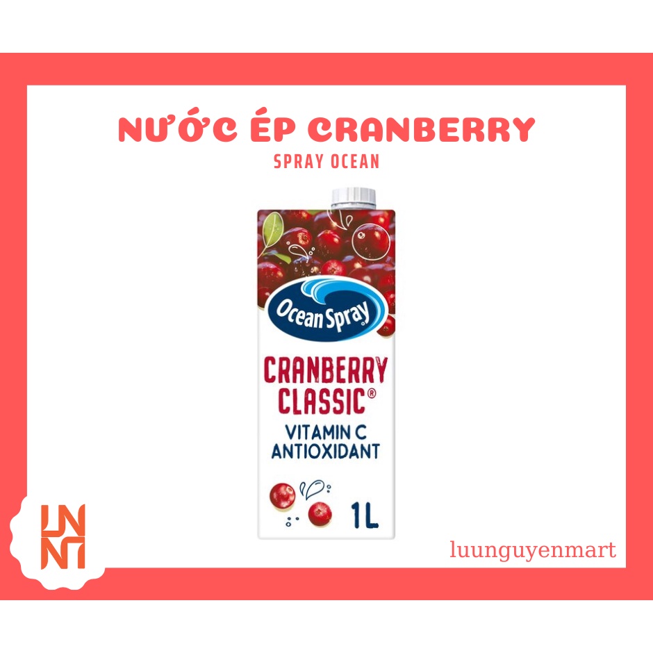 Nước Ép Nam Việt Quất 1L Cranberry Juice Hiệu Ocean Spray