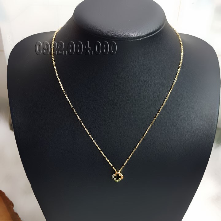 Dây chuyền nữ mặt bông eo vy đính đá 4 màu DZ1479.