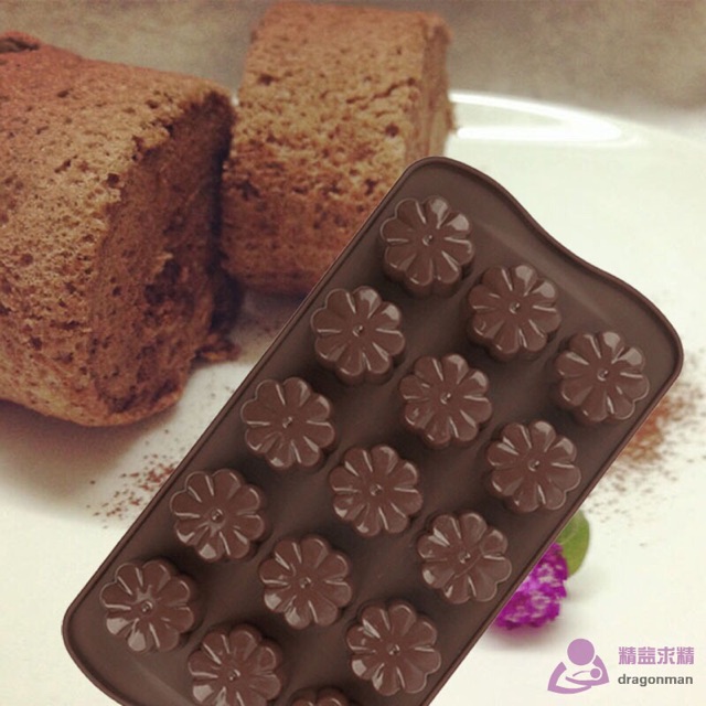 Khuôn silicon 15 bông hoa