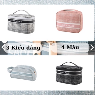 Túi đựng mỹ phẩm du lịch Bóp Túi mỹ phẩm Ví đựng mỹ phẩm đồ trang điểm Love & Peace