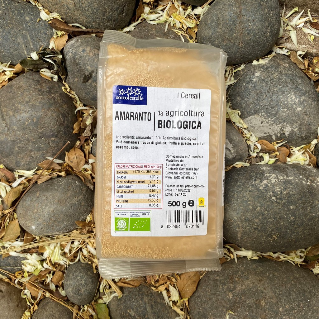 Hạt dền Amaranth hữu cơ Sottolestelle 500g – Amaranto