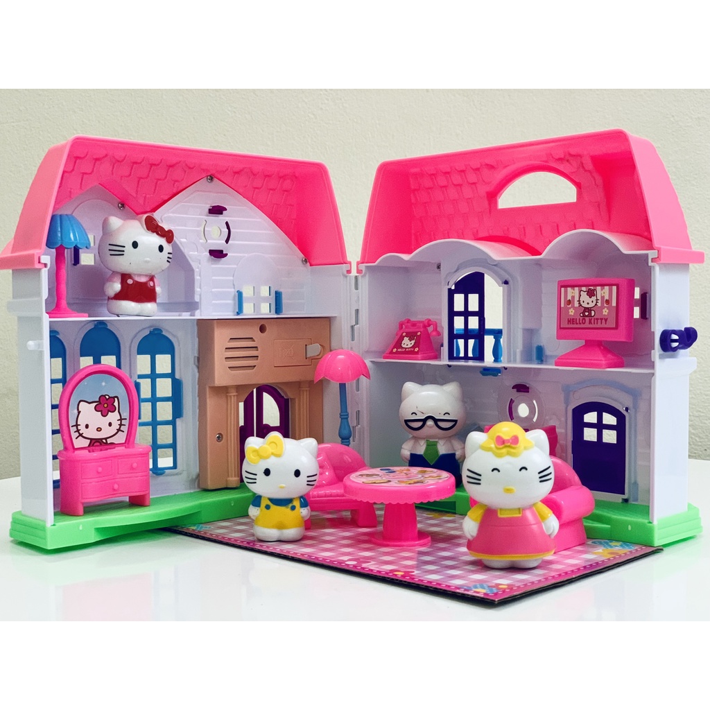 Bộ Đồ Chơi Ngôi Nhà Búp Bê Hello Kitty Cho Bé Gáí