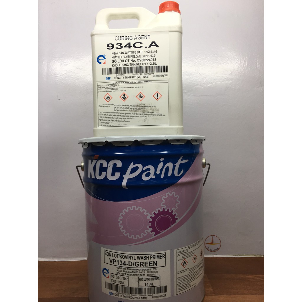 Sơn lót chịu Axit KCC KOVINYL WASH PRIME VP134-DGREEN 18L