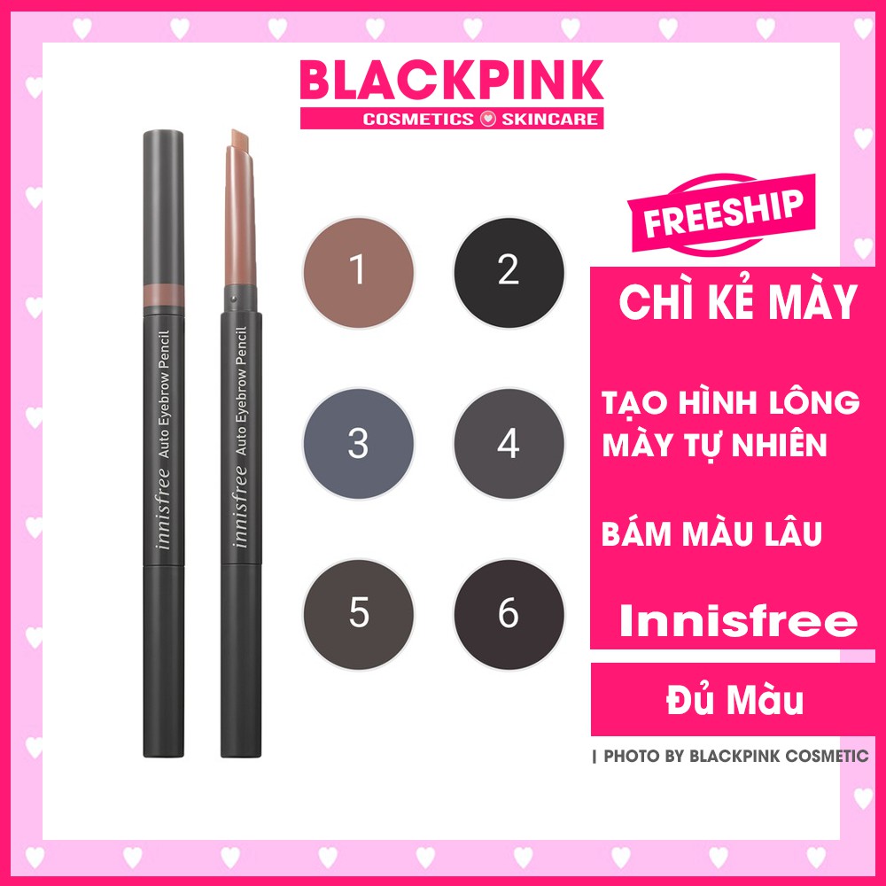 Chì kẻ mày Innisfree Auto Eyebrow Pencil - Tạo hình lông mày tự nhiên và mềm mại