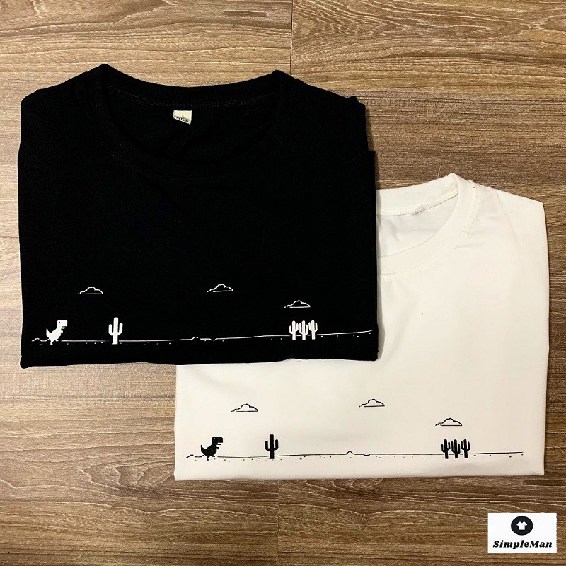 Áo thun nam tay ngắn cổ tròn SimpleMan hình đẹp đơn giản ( Áo Khủng long No internet ) | BigBuy360 - bigbuy360.vn