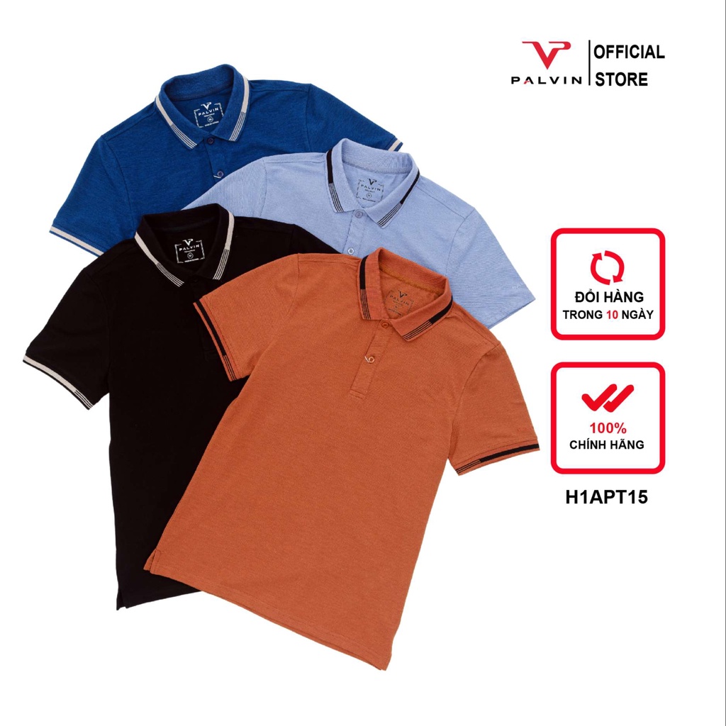 Áo polo nam cao cấp PALVIN, cổ bo phối dệt nổi, lịch sự và sang trọng - H1APT15