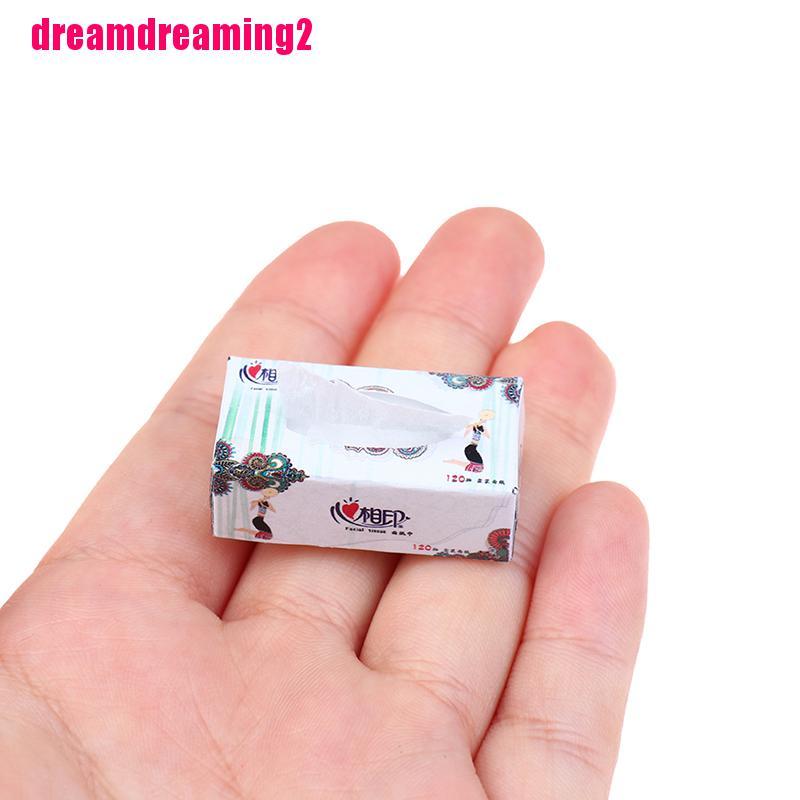 Hộp Khăn Giấy mini Độc Đáo Trang Trí Nhà Búp Bê Tỉ Lệ 1: