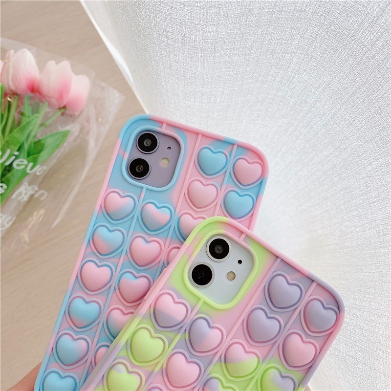 Ốp điện thoại silicon mềm hình trái tim thích hợp cho Iphone 13 12 Pro Max 12mini 11 Pro Max I6 6s 7 8 Plus X Xr Xs Max