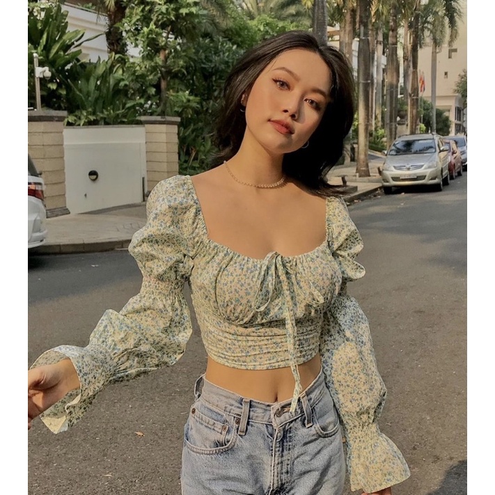 Áo nhún ngực tay phồng KARA TOP