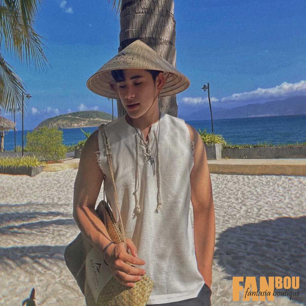 Áo Nam Sát Nách Tanktop Cổ V Có Dây Thắt | BigBuy360 - bigbuy360.vn