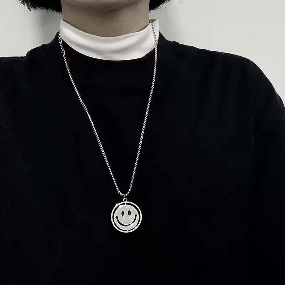 Vòng Cổ Choker Mặt Hình Mặt Cười Phong Cách Hip Hop Thời Trang Cho Nam